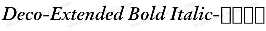 Deco-Extended Bold Italic字体转换